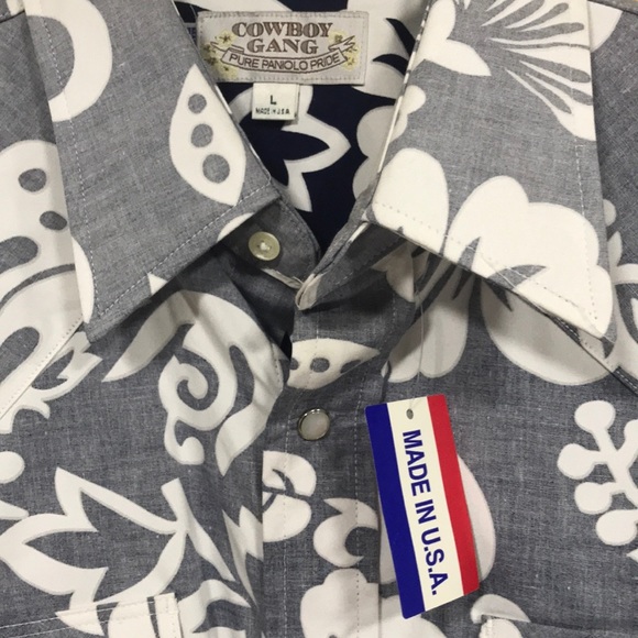 NWT Hawaiian floral pearl snap western shirt XXL - Picture 3 of 8